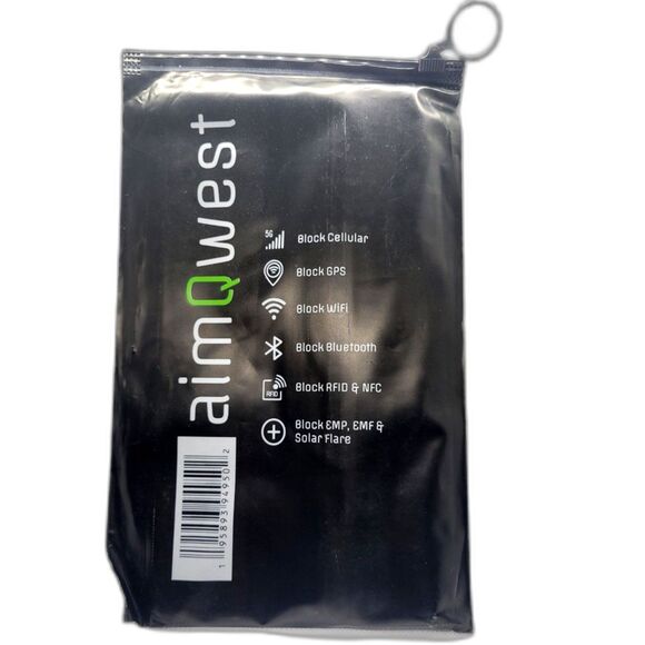 Signal Blocking Privacy Faraday Pouch AimQwest Shield Plus - Cell, GPS, RFID, BT - Picture 4 of 5